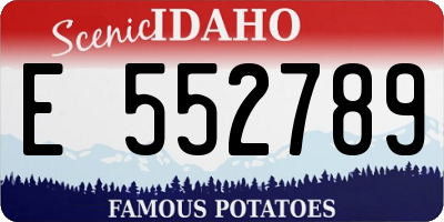 ID license plate E552789