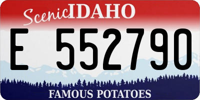 ID license plate E552790
