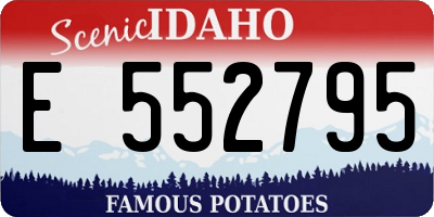 ID license plate E552795