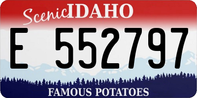 ID license plate E552797