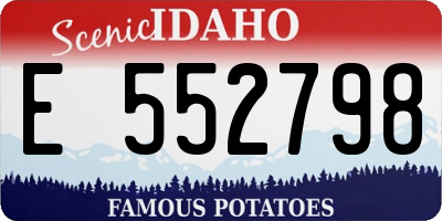 ID license plate E552798