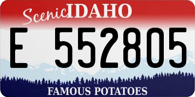 ID license plate E552805