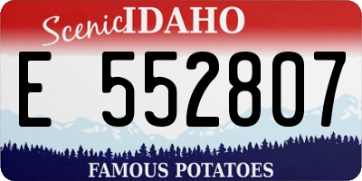 ID license plate E552807