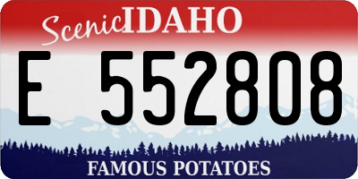 ID license plate E552808