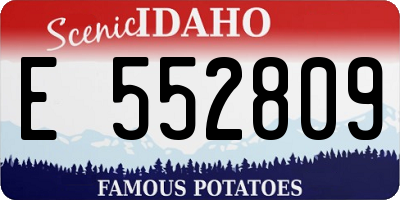 ID license plate E552809