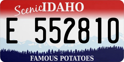 ID license plate E552810