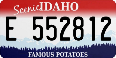 ID license plate E552812