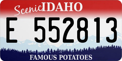 ID license plate E552813
