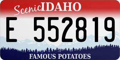 ID license plate E552819