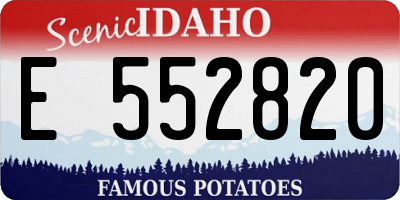 ID license plate E552820