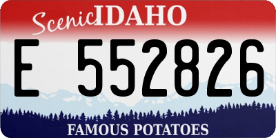 ID license plate E552826