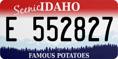ID license plate E552827