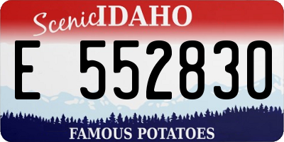 ID license plate E552830