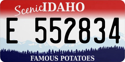 ID license plate E552834