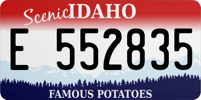 ID license plate E552835