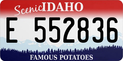 ID license plate E552836