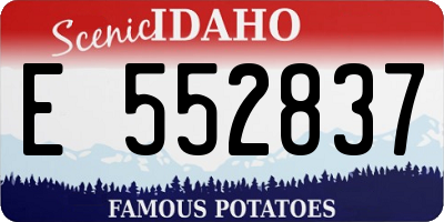ID license plate E552837
