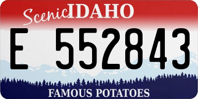 ID license plate E552843