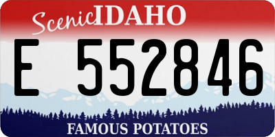 ID license plate E552846
