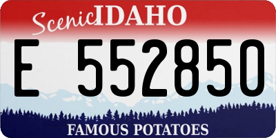 ID license plate E552850