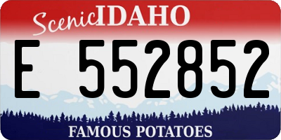ID license plate E552852