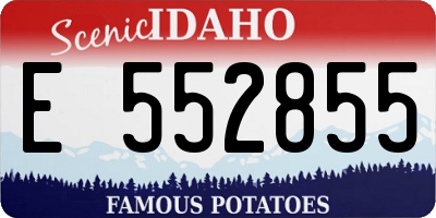 ID license plate E552855