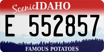 ID license plate E552857