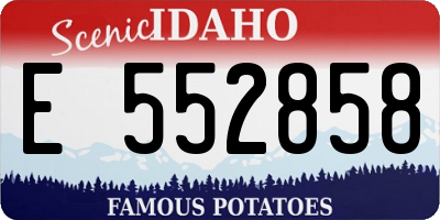 ID license plate E552858