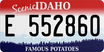 ID license plate E552860