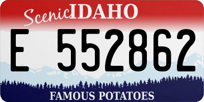 ID license plate E552862