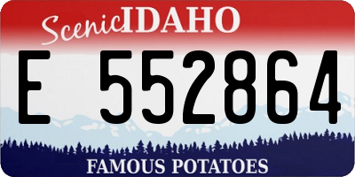 ID license plate E552864