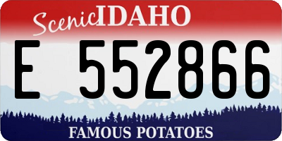 ID license plate E552866