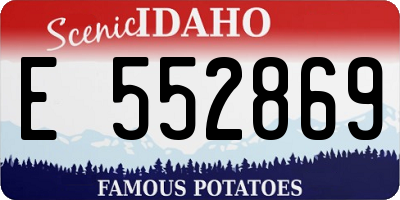 ID license plate E552869