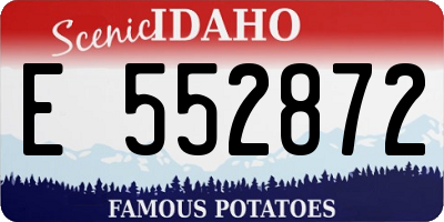 ID license plate E552872