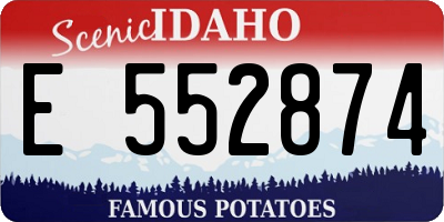 ID license plate E552874