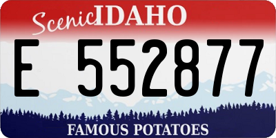 ID license plate E552877