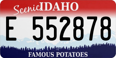 ID license plate E552878