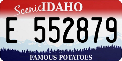 ID license plate E552879
