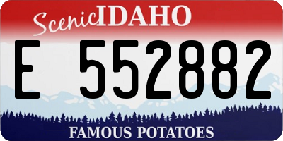ID license plate E552882