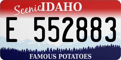 ID license plate E552883