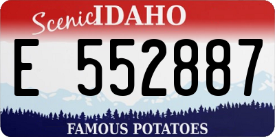 ID license plate E552887
