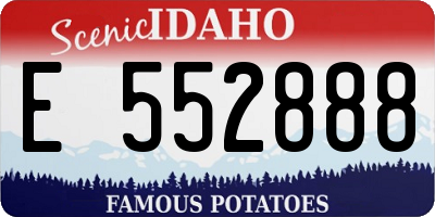 ID license plate E552888
