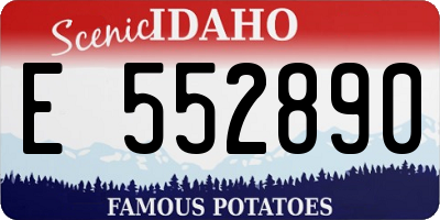 ID license plate E552890