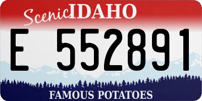 ID license plate E552891