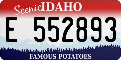 ID license plate E552893