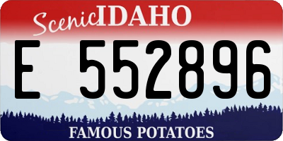 ID license plate E552896