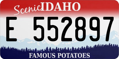 ID license plate E552897