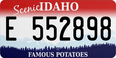 ID license plate E552898