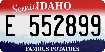 ID license plate E552899