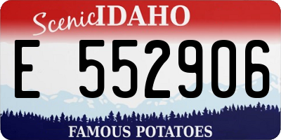 ID license plate E552906